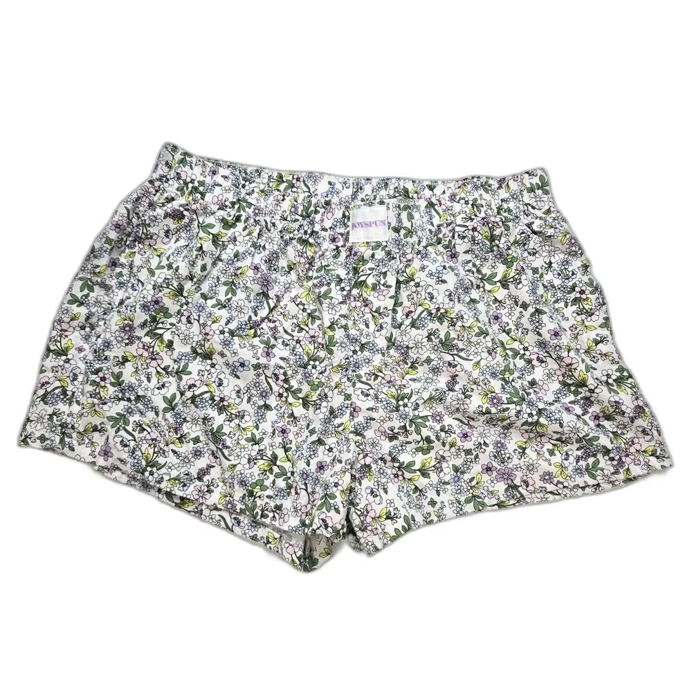 3pc Bundle Joyspun Casual Summer Shorts M (8-10) Floral Cherry Gingham Comfy - Picture 6 of 7